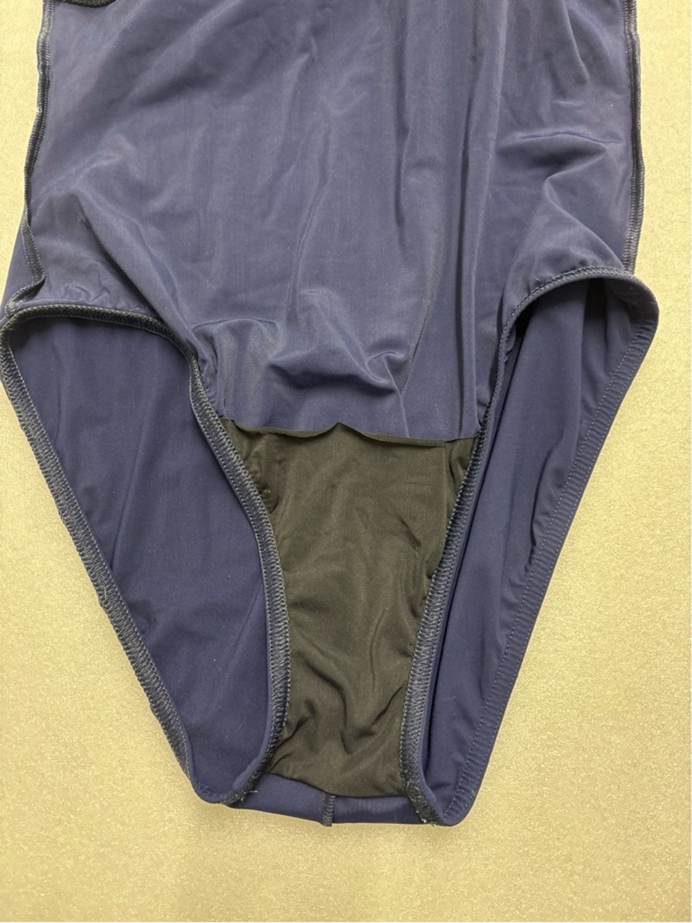 Karla Collette Classic Sleek Navy One-Piece Swimsuit ~ Waist Tie~ Size 14 - Picture 7 of 10
